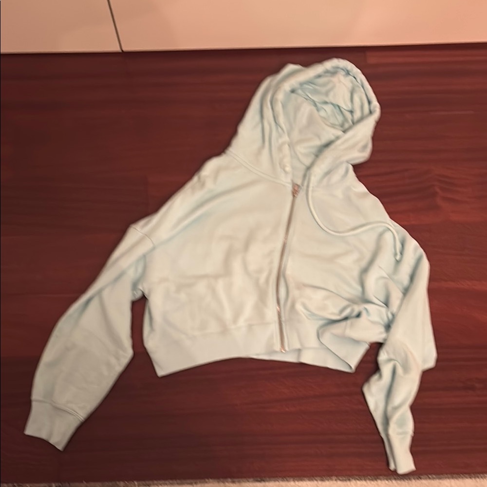 Light Blue Cropped Hoodie